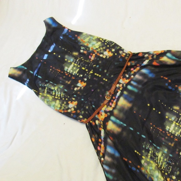 Fervour City Lights Printed Romantic Dress - Picture 3 of 4